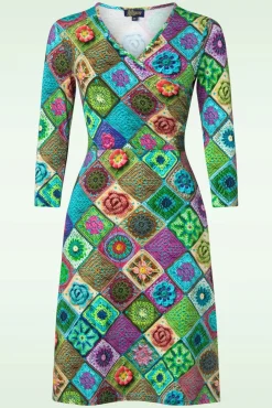 Clearance Classic Cross Jurk In Granny Pastel Vrouwen Plus Size Jurken