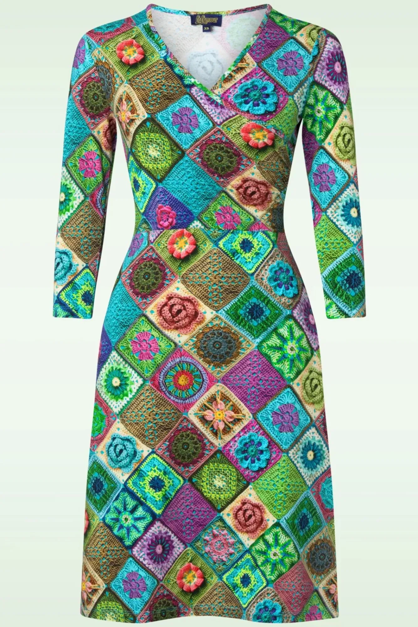 Clearance Classic Cross Jurk In Granny Pastel Vrouwen Plus Size Jurken