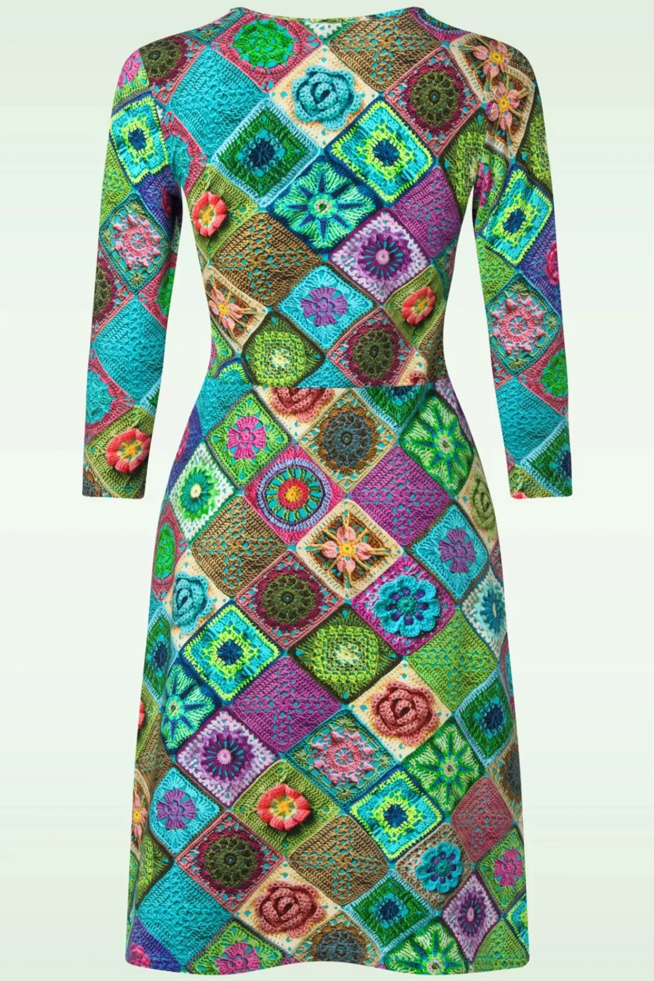 Clearance Classic Cross Jurk In Granny Pastel Vrouwen Plus Size Jurken