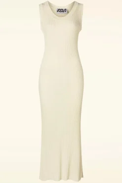 Best Cleo Gebreide Jurk In Gebroken Wit Vrouwen Maxi Jurken