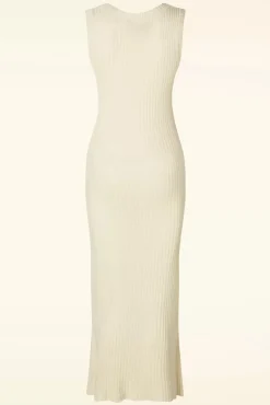 Best Cleo Gebreide Jurk In Gebroken Wit Vrouwen Maxi Jurken