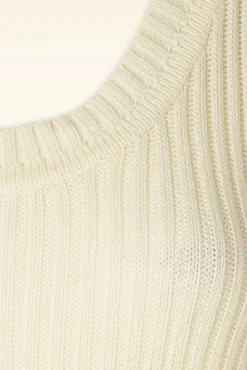 Best Cleo Gebreide Jurk In Gebroken Wit Vrouwen Maxi Jurken