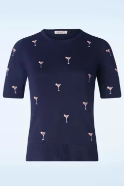 New Cocktail Hour Jumper In Marineblauw Vrouwen Truitjes