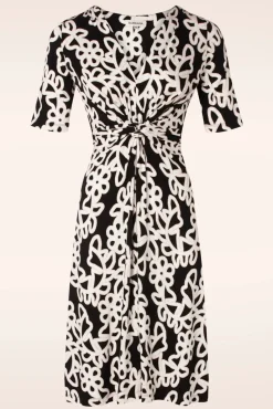 Best Colette Geknoopte Jurk In Zwart Vrouwen Plus Size Jurken