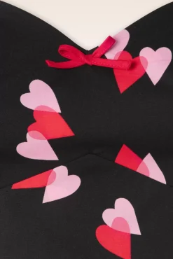 Confetti Crop Top In Zwart Vrouwen Tops