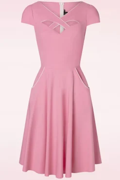 Sale Connie Swingjurk In Babyroze Vrouwen Plus Size Jurken