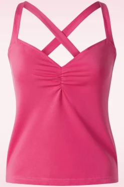 Clearance Cross Back Top In Fuchsia Vrouwen Tops