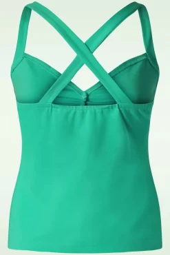 Best Cross Back Top In Turquoise Vrouwen Tops