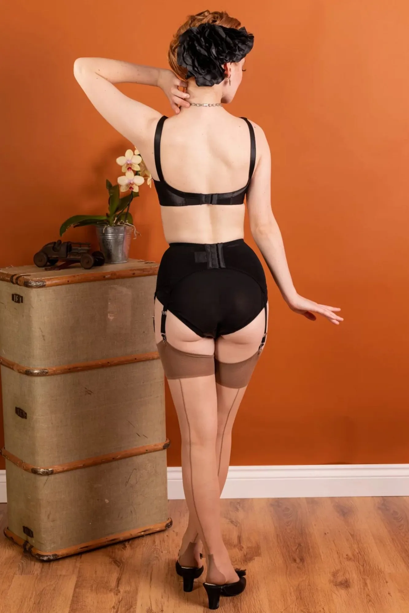 Best Cuban Retro Naadkousen In Latte Vrouwen Jarretelkousen