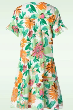 New Dahlia Flower Jurk In Gebroken Wit Vrouwen Plus Size Jurken