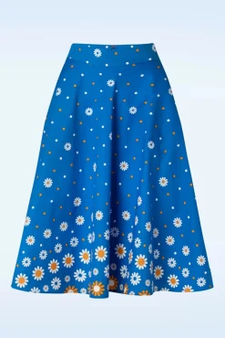 Sale Daisy Days Swing Rok In Blauw Vrouwen Rokken