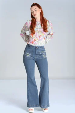 Best Daisy Flower Power Jeans In Licht Blauw Vrouwen Broeken