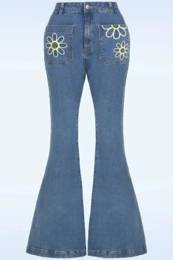 Best Daisy Flower Power Jeans In Licht Blauw Vrouwen Broeken