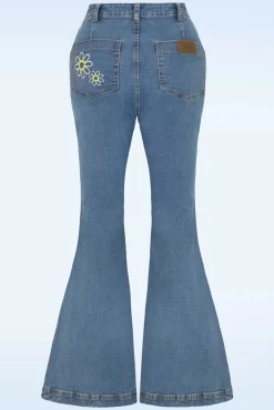 Best Daisy Flower Power Jeans In Licht Blauw Vrouwen Broeken