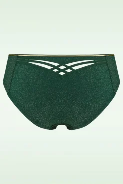 Outlet Dame De Paris Slip In Groen En Goud Vrouwen Lingerie