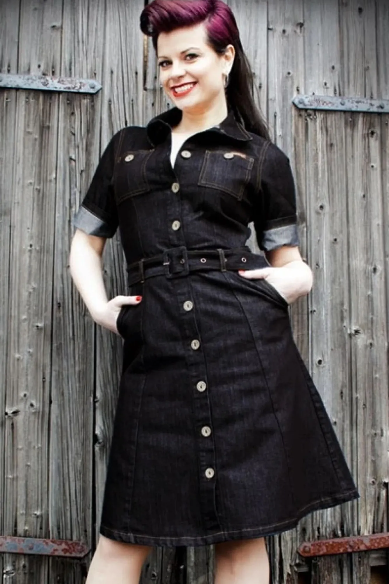 Discount Dames Jeansjurk In Denimblauw Vrouwen Effen Jurken