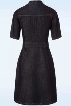 Discount Dames Jeansjurk In Denimblauw Vrouwen Effen Jurken