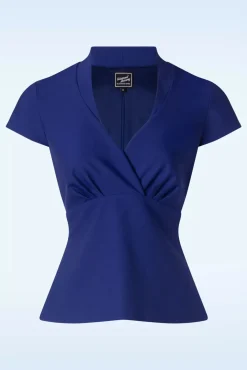 Online Danny Lee Blouse In Koningsblauw Vrouwen Tops