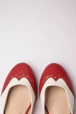 Outlet Dapper Dancemates Platte Schoentjes In Rood Vrouwen Ballerina's