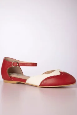 Outlet Dapper Dancemates Platte Schoentjes In Rood Vrouwen Ballerina's
