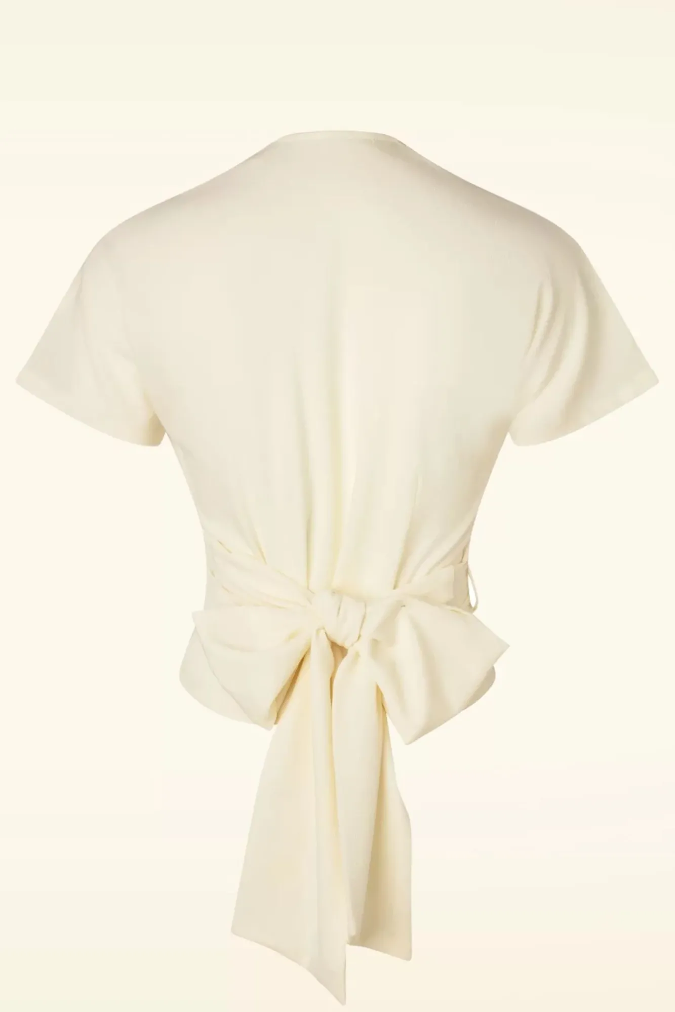 Outlet Darla Wikkelblouse Met Korte Mouwen In Antiek Wit Vrouwen Blouses