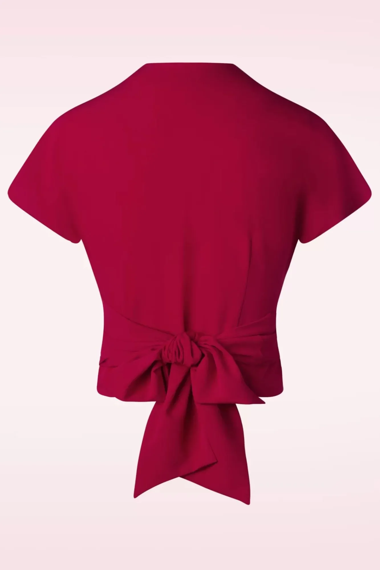 Darla Wikkelblouse Met Korte Mouwen In Rood Vrouwen Blouses