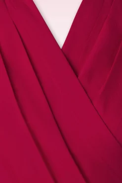Darla Wikkelblouse Met Korte Mouwen In Rood Vrouwen Blouses