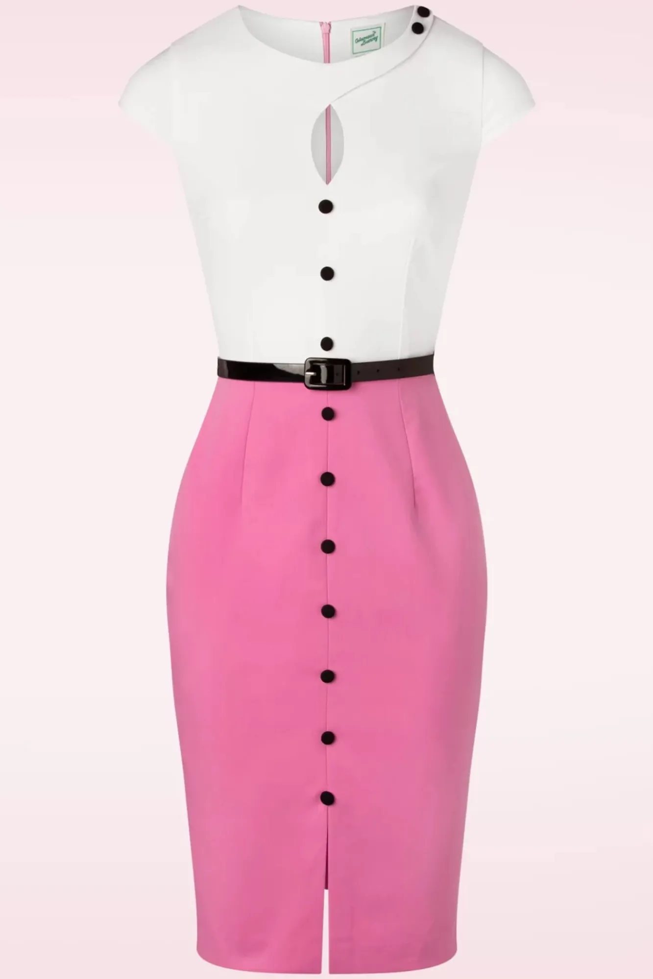 Hot De Sienna Pencil Jurk In Flamingoroze En Wit Vrouwen Plus Size Jurken