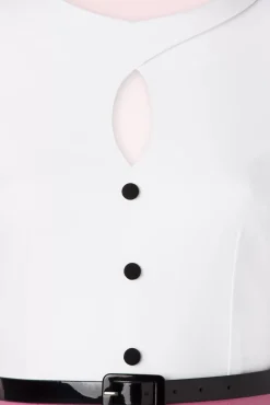 Hot De Sienna Pencil Jurk In Flamingoroze En Wit Vrouwen Plus Size Jurken