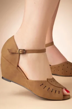 Debbie Sleehak Sandalen In Bruin Vrouwen Sandalen