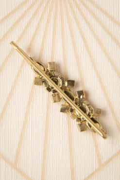 Clearance Deco Crystal Stone Haarspeld In Goud Vrouwen Haaraccessoires