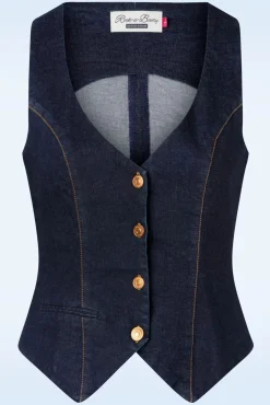 Dianne Gilet In Denim Blauw Vrouwen Jassen