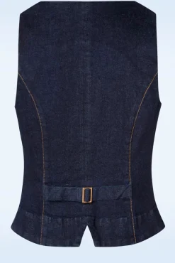 Dianne Gilet In Denim Blauw Vrouwen Jassen