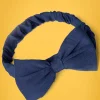 New Dionne Bow-Hoofdband In Marineblauw Vrouwen Haaraccessoires