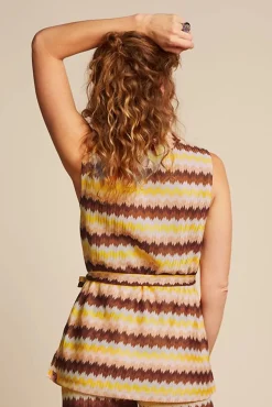 Discount Dita Tunic Top Carmine In Mock Oranje Vrouwen Truitjes