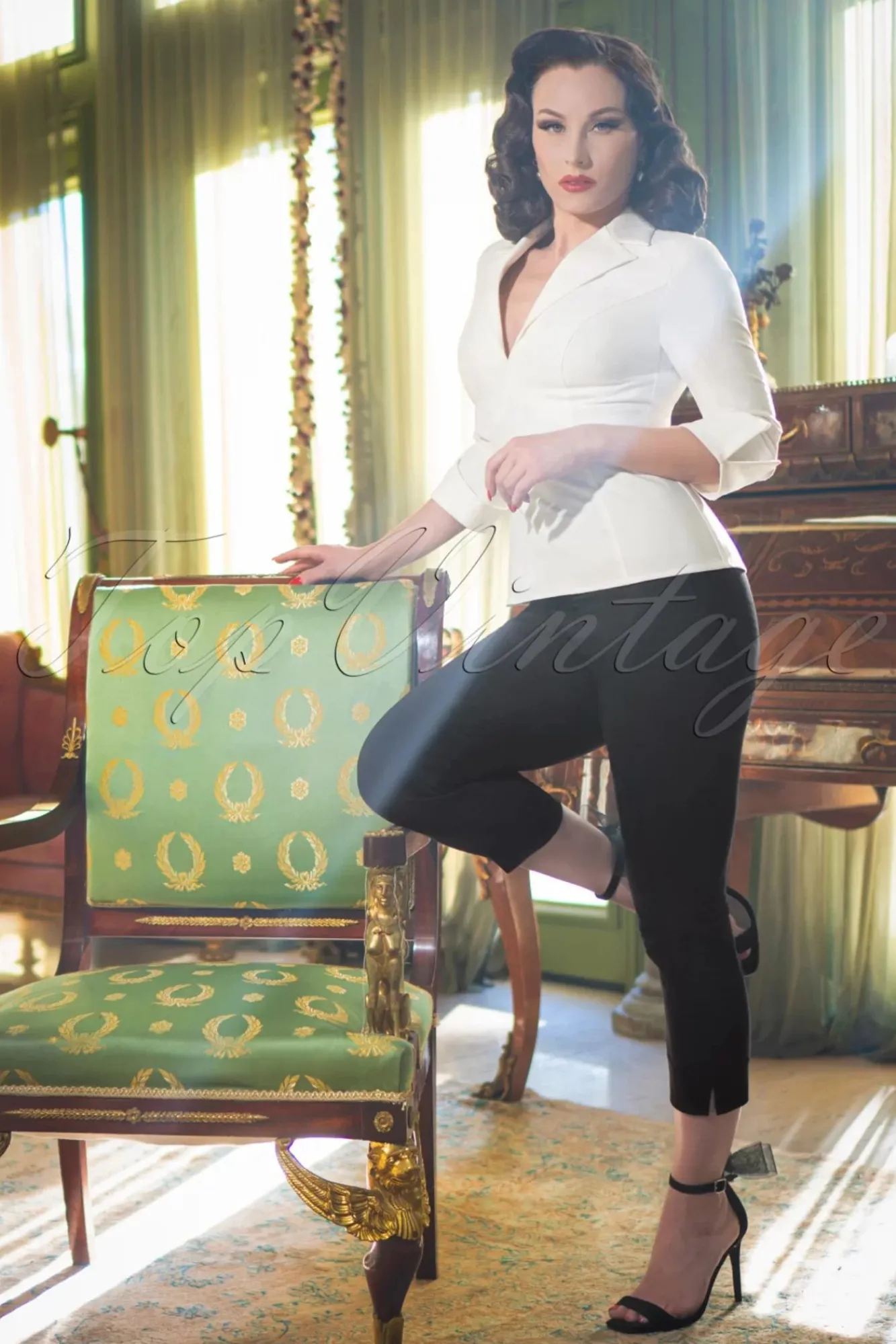 Donna Capribroek In Zwart Vrouwen Broeken