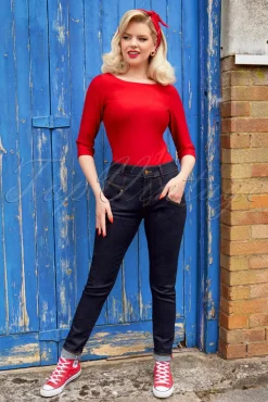 Clearance Doris Skinny Jeans In Donkerblauw Vrouwen Broeken