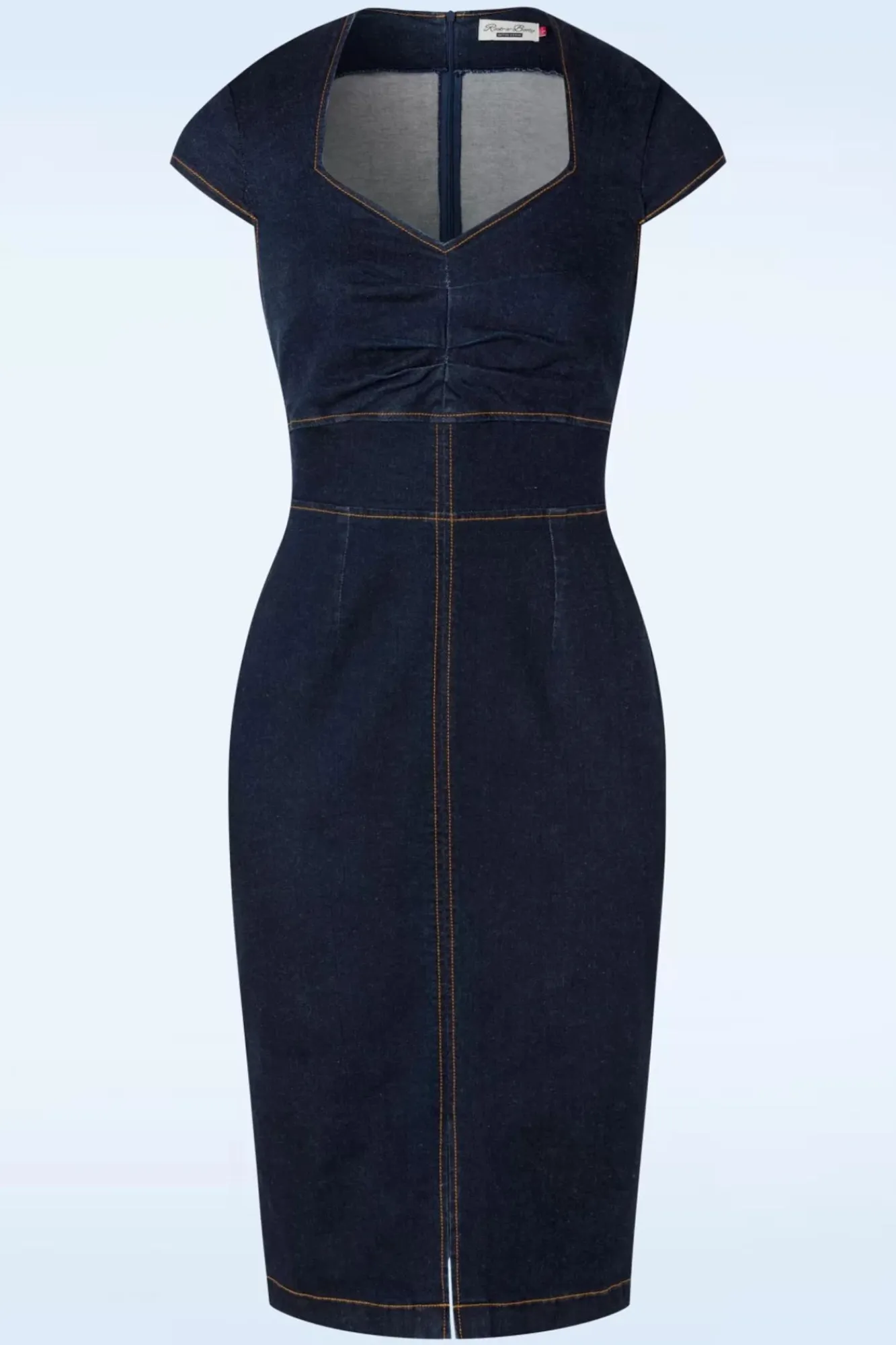 Dorothy Pencil Jurk In Blauw Vrouwen Plus Size Jurken