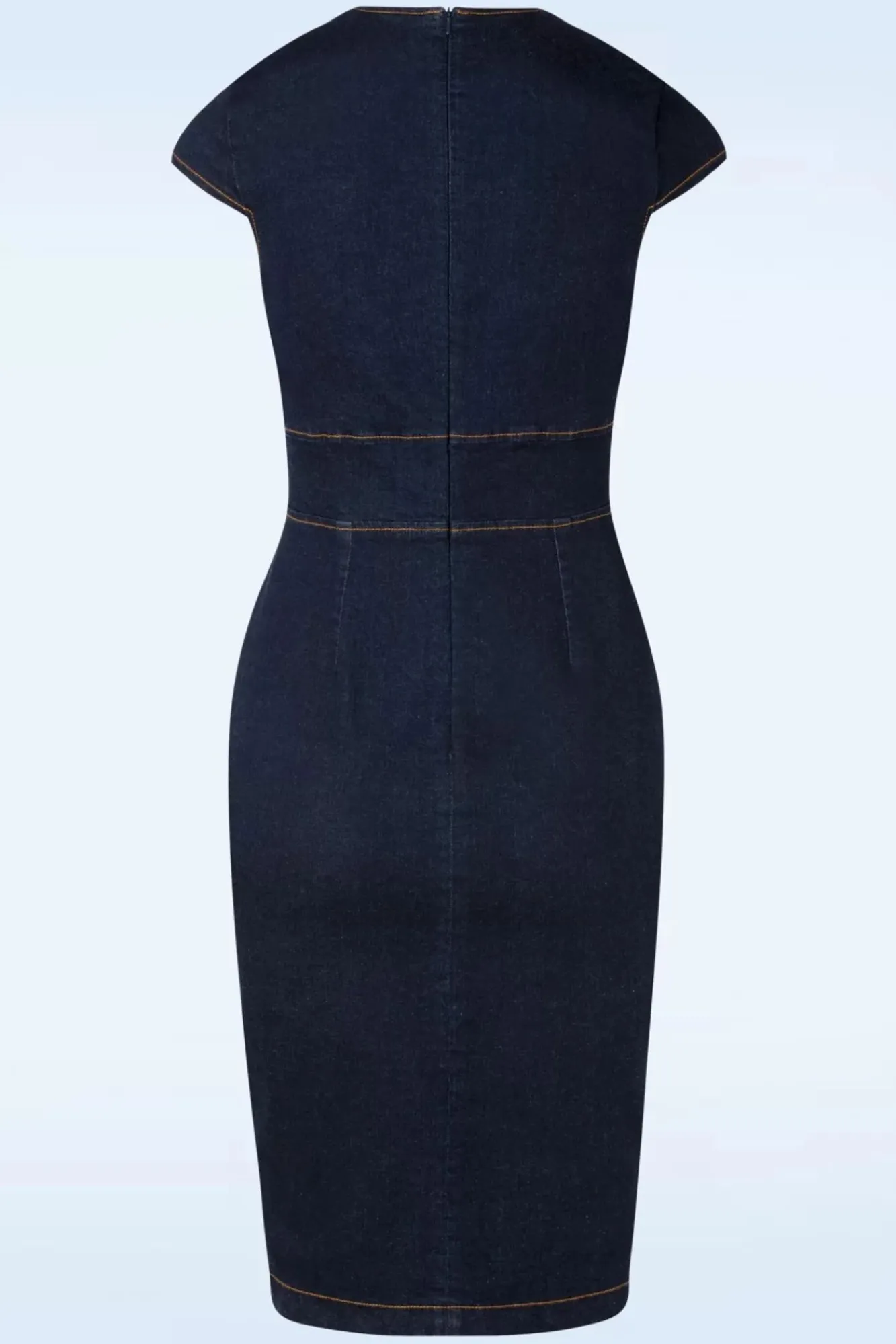 Dorothy Pencil Jurk In Blauw Vrouwen Plus Size Jurken