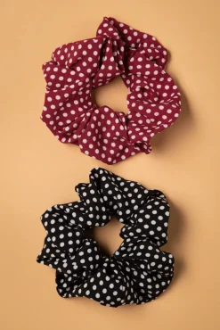 New Dotty Scrunchie In Rood Vrouwen Haaraccessoires