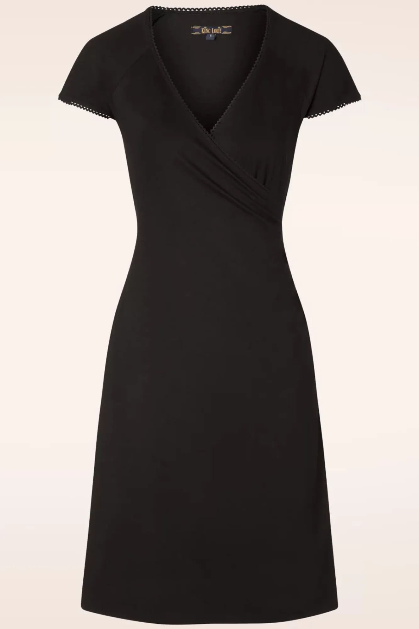 Sale Ecovero Classic Overslagjurk In Zwart Vrouwen Plus Size Jurken