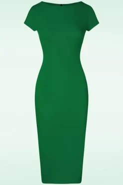 Clearance Effen Jurk In Smaragdgroen Vrouwen Plus Size Jurken
