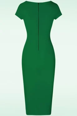 Clearance Effen Jurk In Smaragdgroen Vrouwen Plus Size Jurken