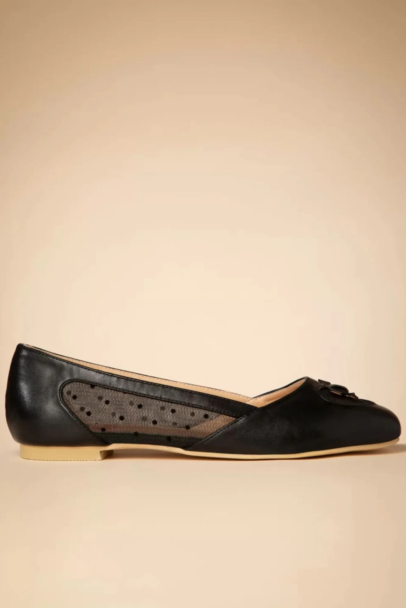 Sale Elegant Spots Ballerina's In Zwart Vrouwen Ballerina's