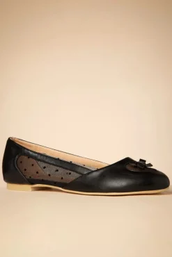 Sale Elegant Spots Ballerina's In Zwart Vrouwen Ballerina's