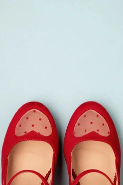 Elegante Spots Pumps In Rood Vrouwen Pumps
