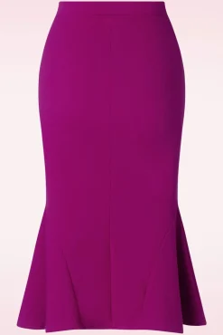 Best Ellie Crepe Pencil Rok In Amaranth Vrouwen Rokken