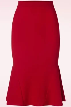 Sale Ellie Crepe Pencil Rok In Rood Vrouwen Rokken