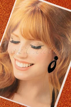 Outlet Ellips Oorbellen In Zwart Vrouwen Sieraden