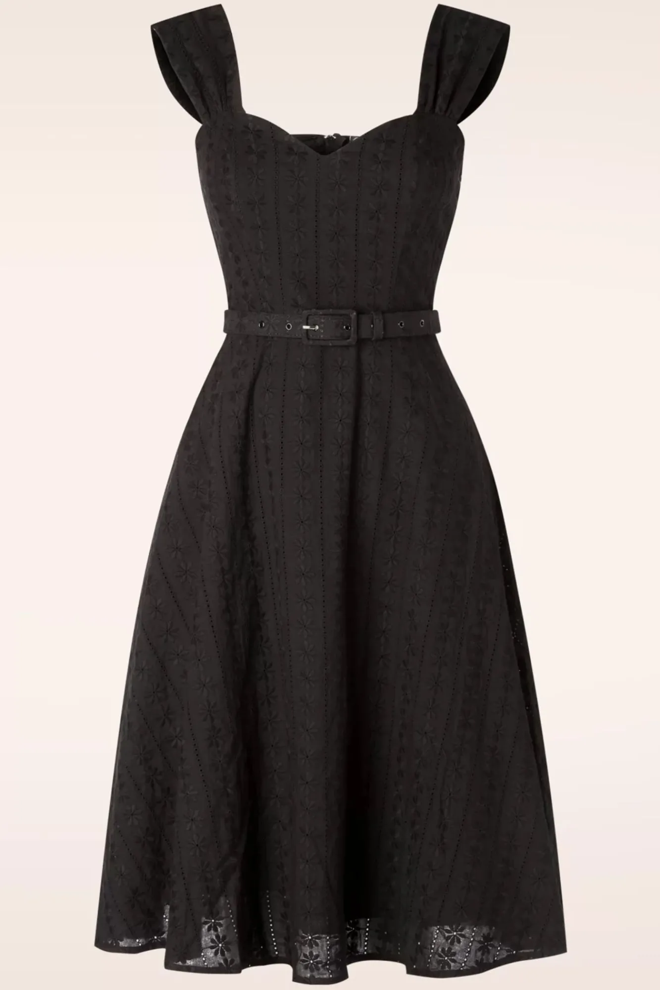 Embroidery Summer Flare Jurk In Zwart Vrouwen Plus Size Jurken